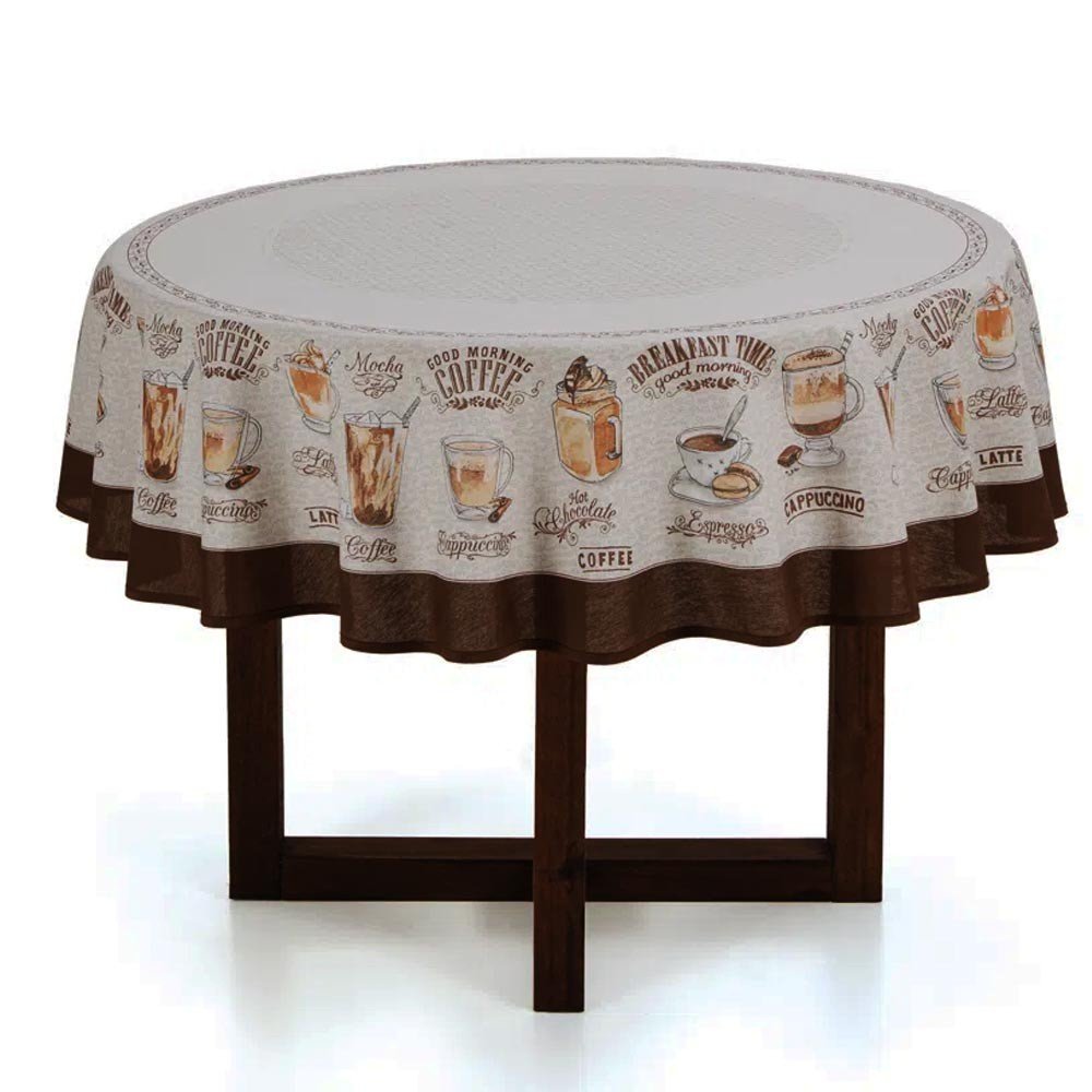 toalha de mesa cafe gourmet redonda