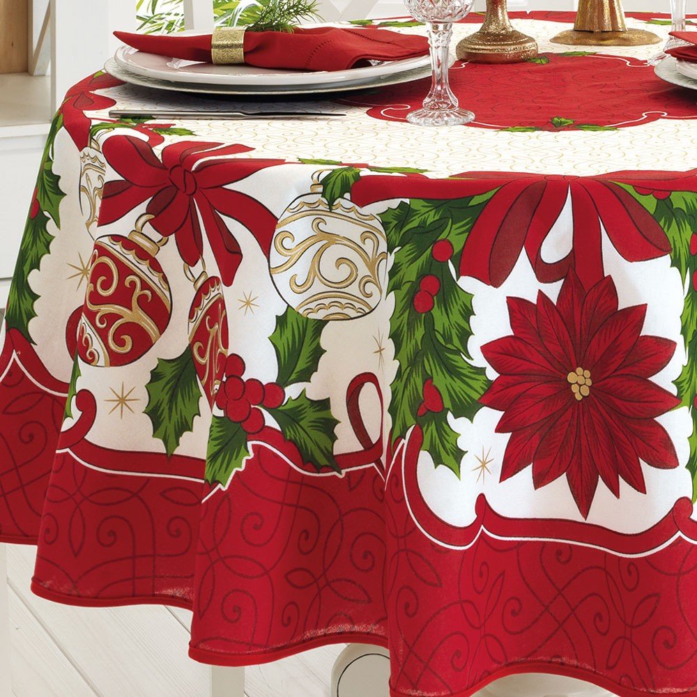 toalha de mesa redonda natal791