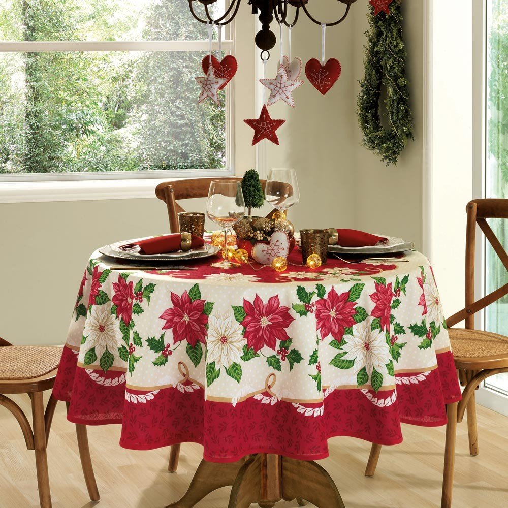 toalha de mesa redonda natal90
