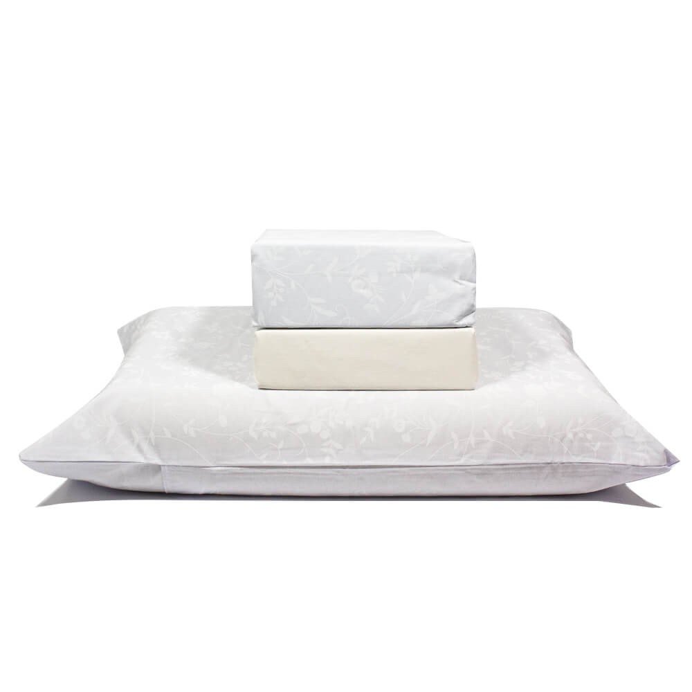 jogo de cama branco com lencol perola 1
