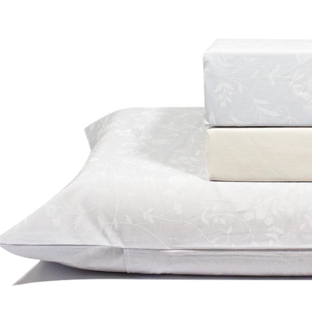 jogo de cama branco com lencol perola 2