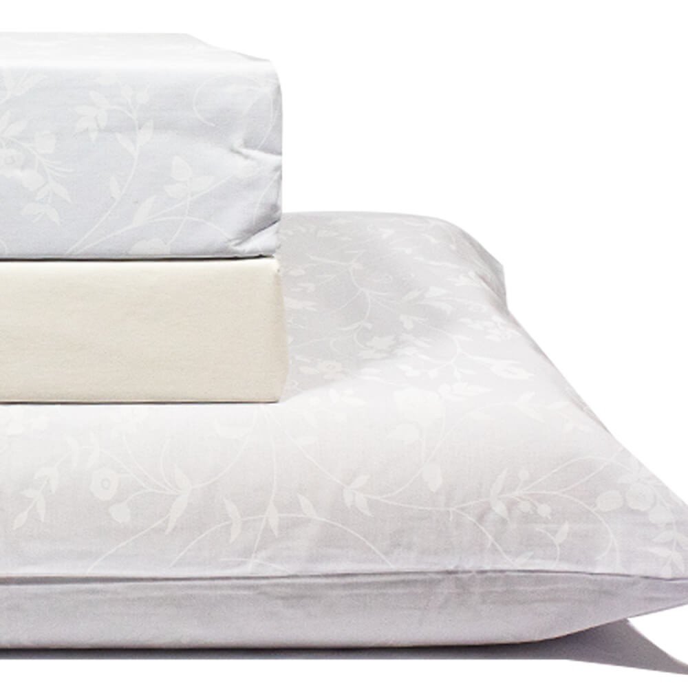 jogo de cama branco com lencol perola 3