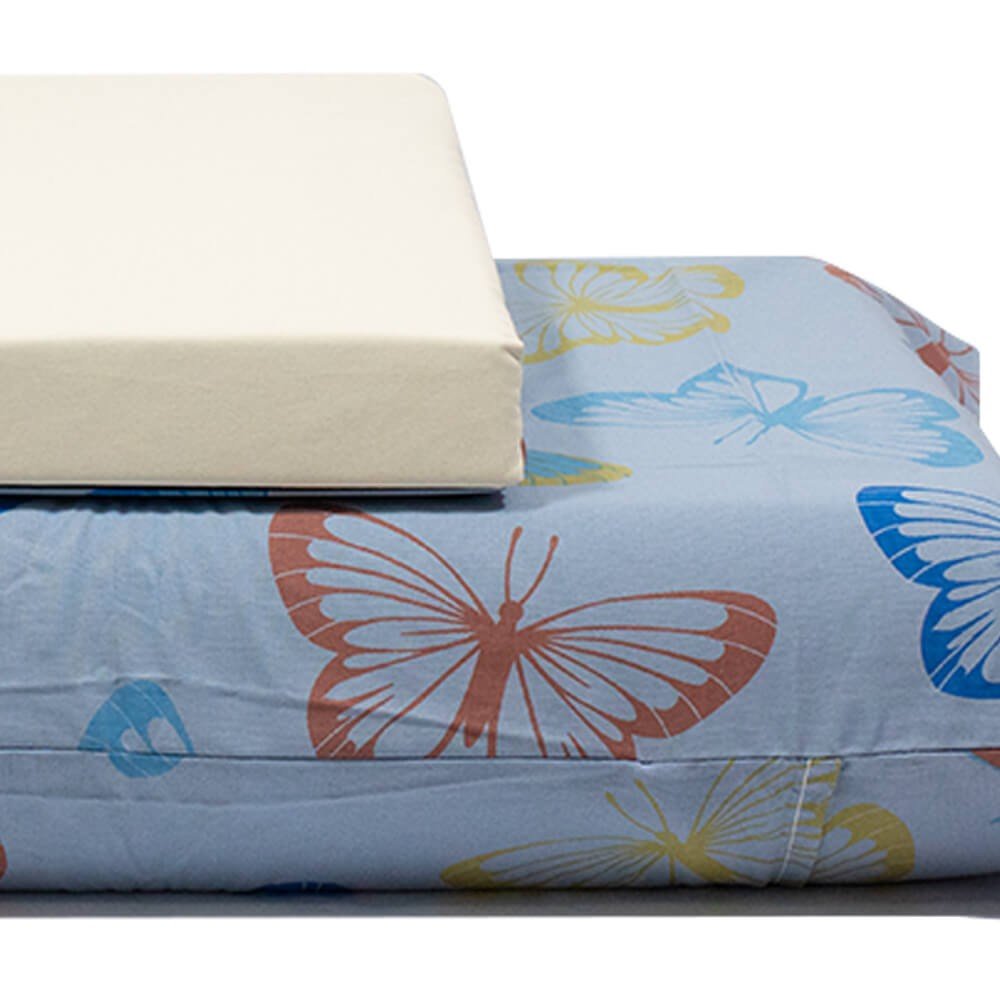 jogo de cama borboleta azul lencol perola 3