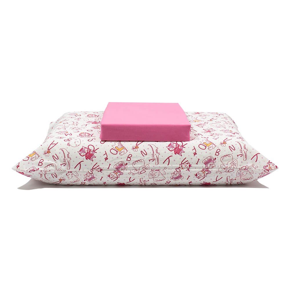 jogo de cama bichos rosa pink 1