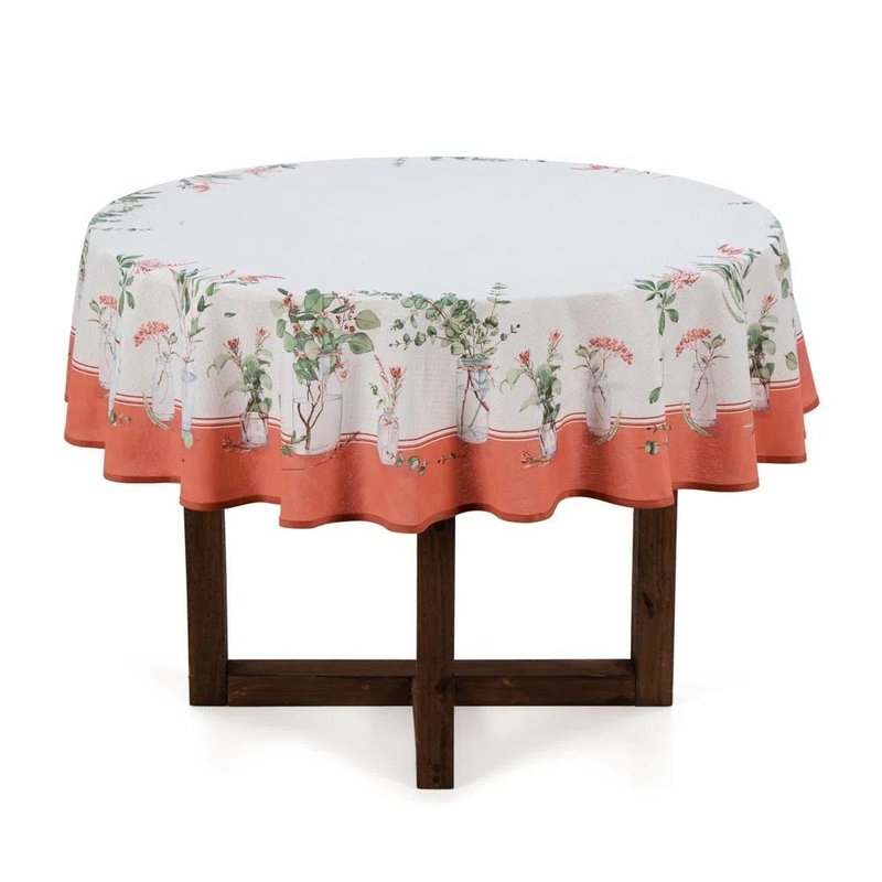 toalha de mesa eucalipto redonda