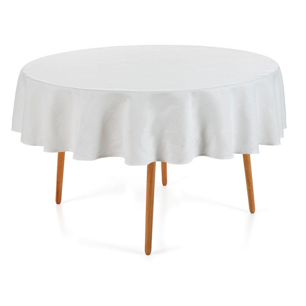 toalha de mesa herbare redonda branco