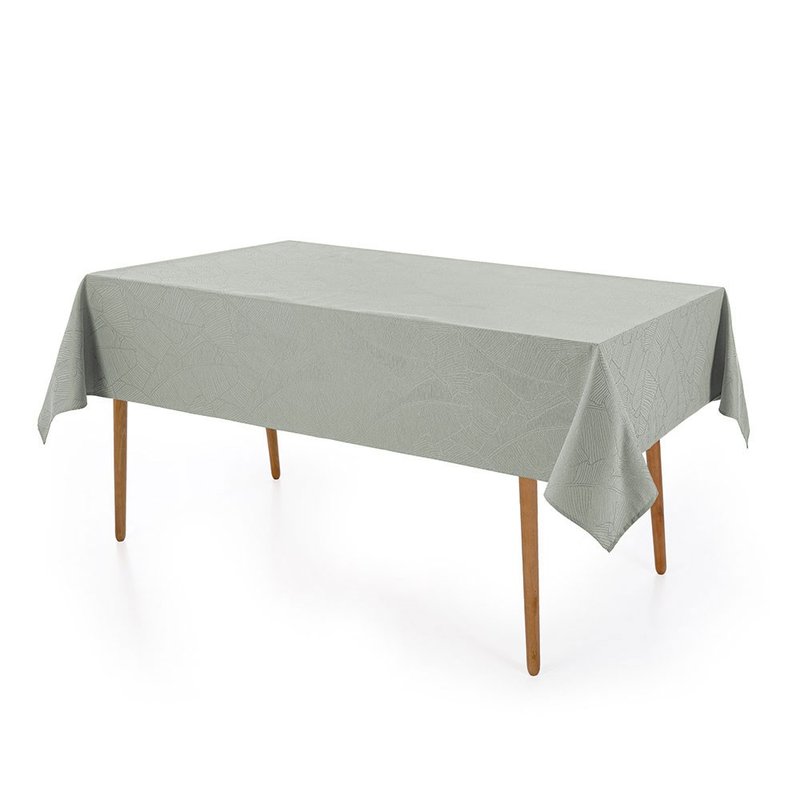 toalha de mesa herbare retangular prata