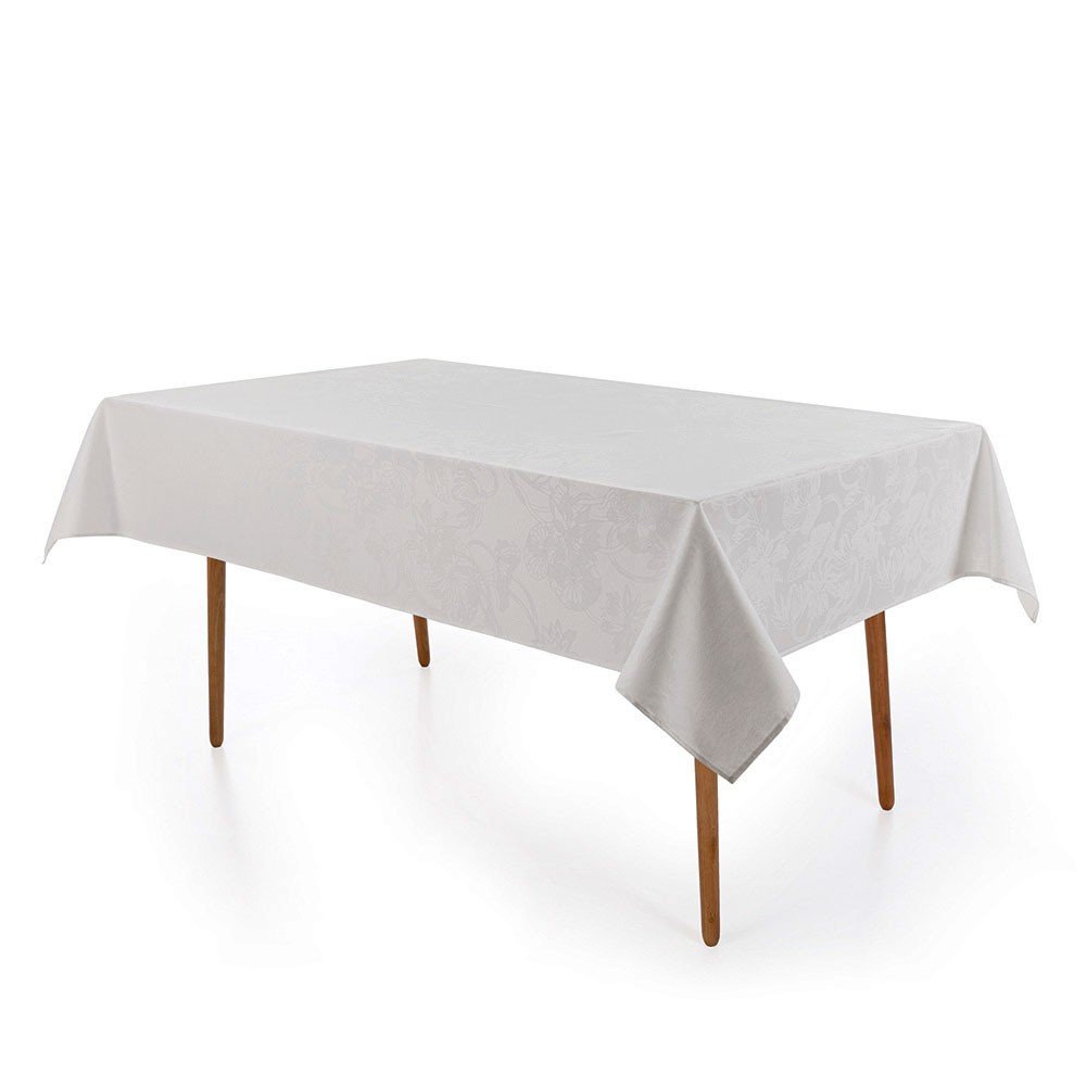 toalha de mesa lotus branco retangular