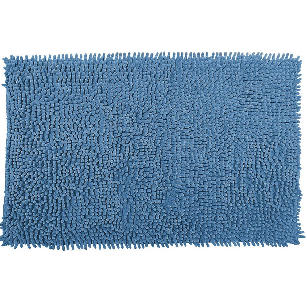 tapete microfibra bolinha novo azul