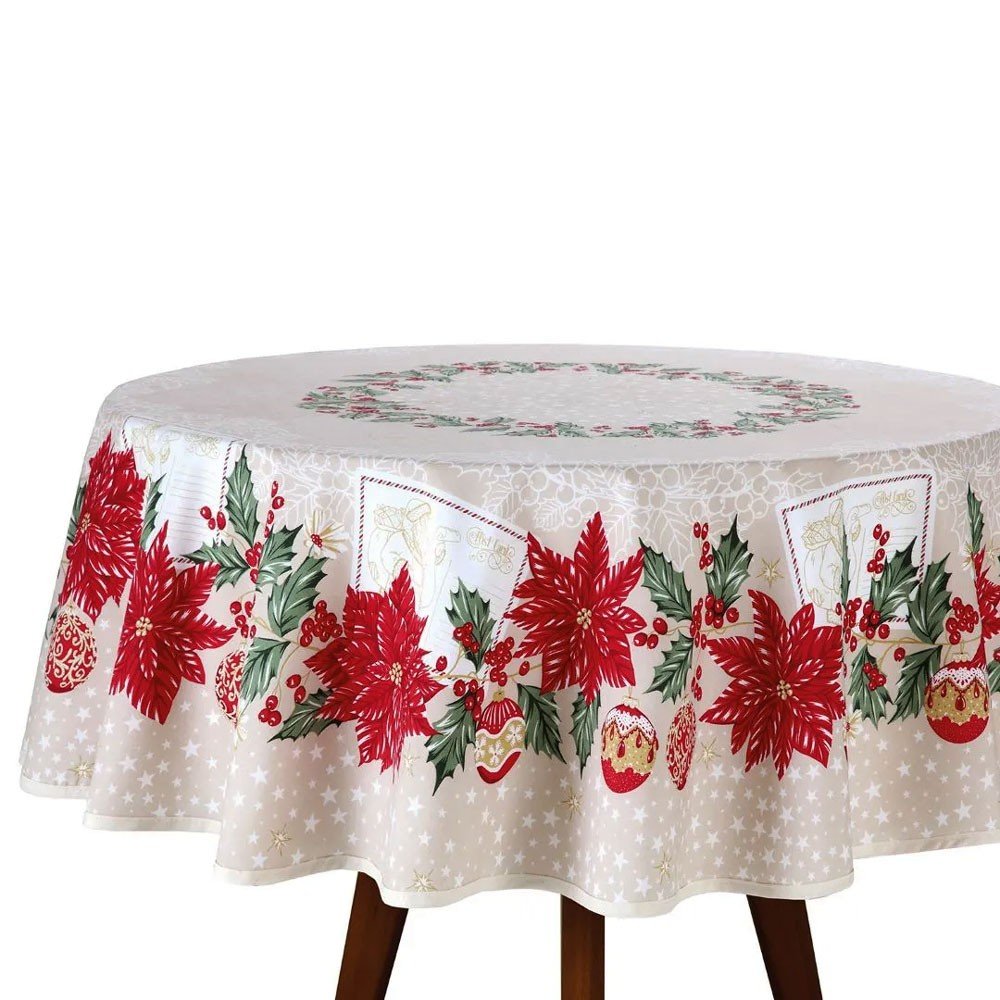 toalha mesa natal 108 redonda
